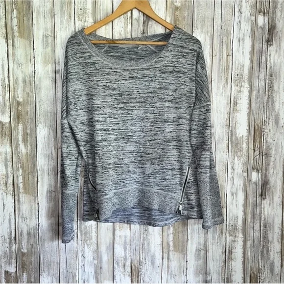 Athleta Blissful Space Grey Sweatshirt - Picture 2 of 7